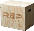 Rep Plyometric Wood Jump Box | CrossFit & Strength Training | 12 to 30" Range of Wooden Step Platforms | Gym & Sports Workouts | Fitness, Exercise, Physical Therapy Equipment | Pro Conditioning Tool