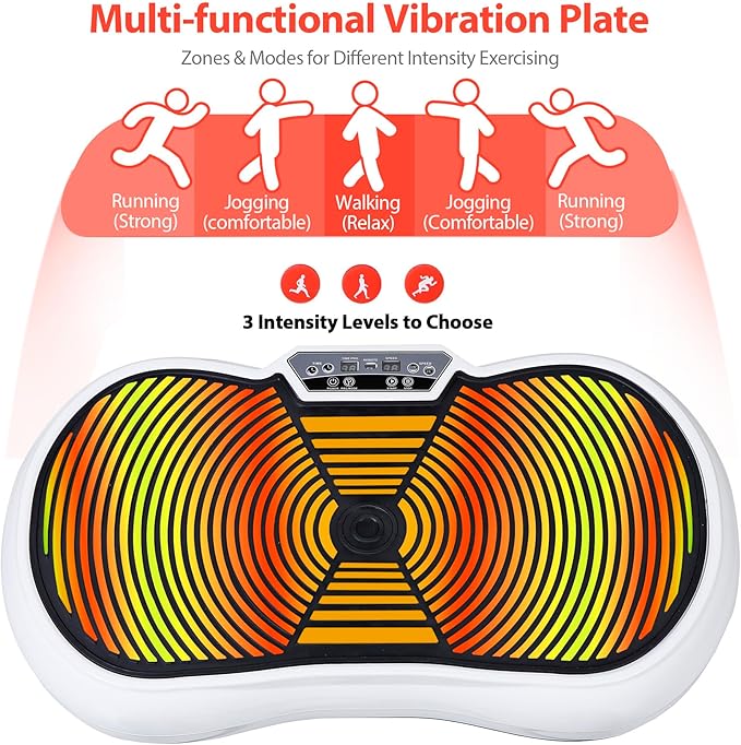 LEMY Vibration Plate Exercise Machine, Full Body Shaker with Bluetooth and Remote Control, Vibrating Plate Machine for Fitness, Training