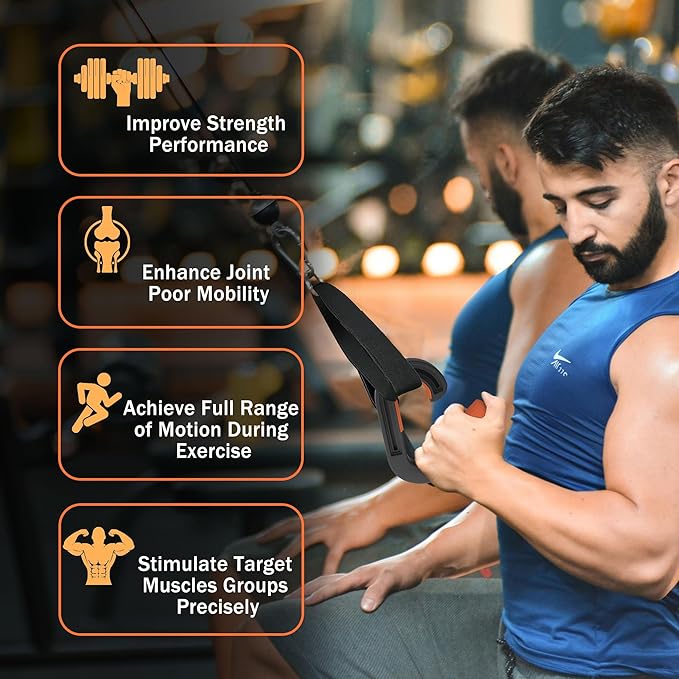 Pull Up Handles Neutral Grip: Portable Barbell Grip with 2 Detachable Straps for Cable Machine LAT Pull Down T-bar Row Deadlift Shrug