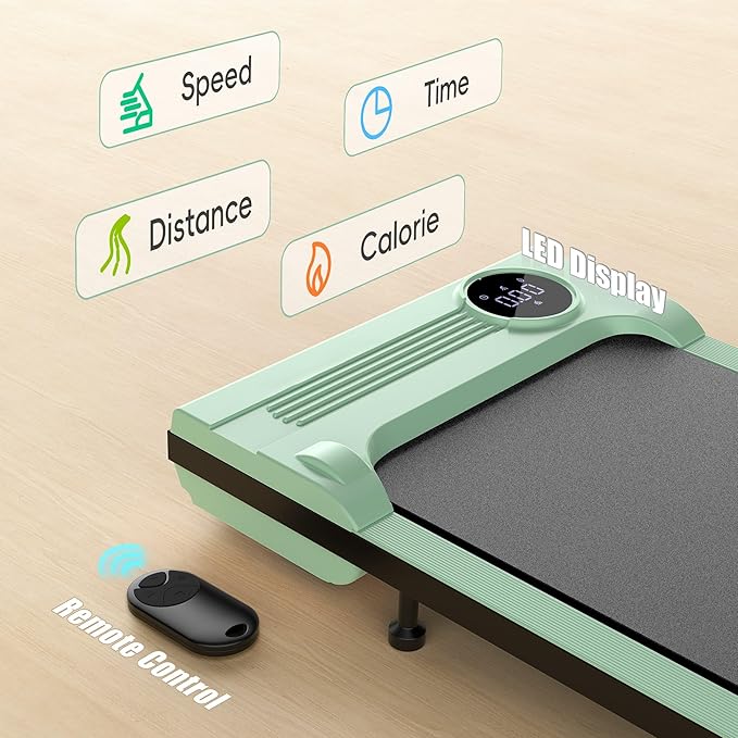 ANCHEER Walking Pads, 2 in 1 Under Desk Treadmill 2.5HP Compact Running Machine with Remote Control, 300lbs Weight Capacity for Home/Gym/Office,Ultra-Quiet, Installation-Free
