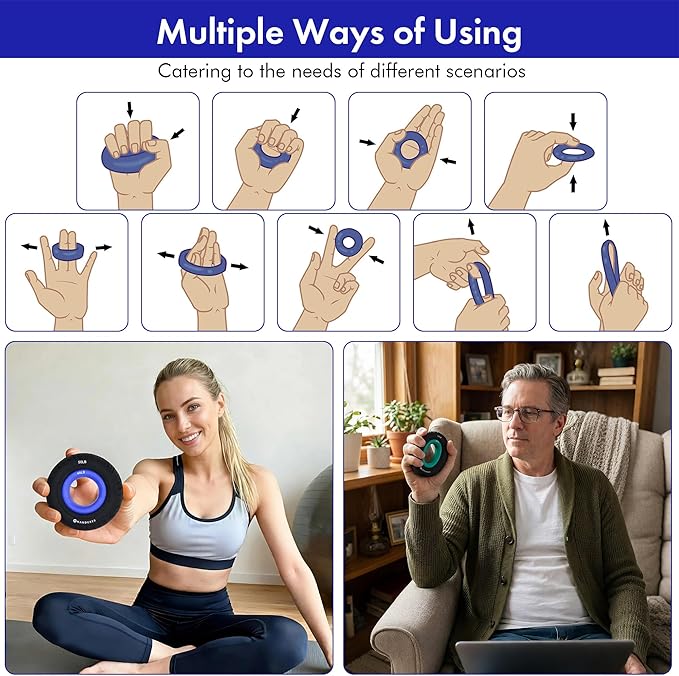 Grip Strength Tester 265lb/120kg, Digital Hand Dynamometer FDA Registered with Backlit LCD for Grip Strength Testing and Training