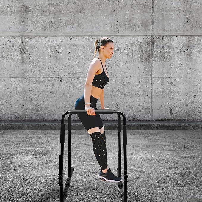 Dip Stand Station, Adjustable Dip Bar for Home Gym Fitness Equipment, Push Up Stand, Gymnastics Bar, Heavy Duty Body Bar Press for Tricep Dips, Pull-Ups, Push-Ups