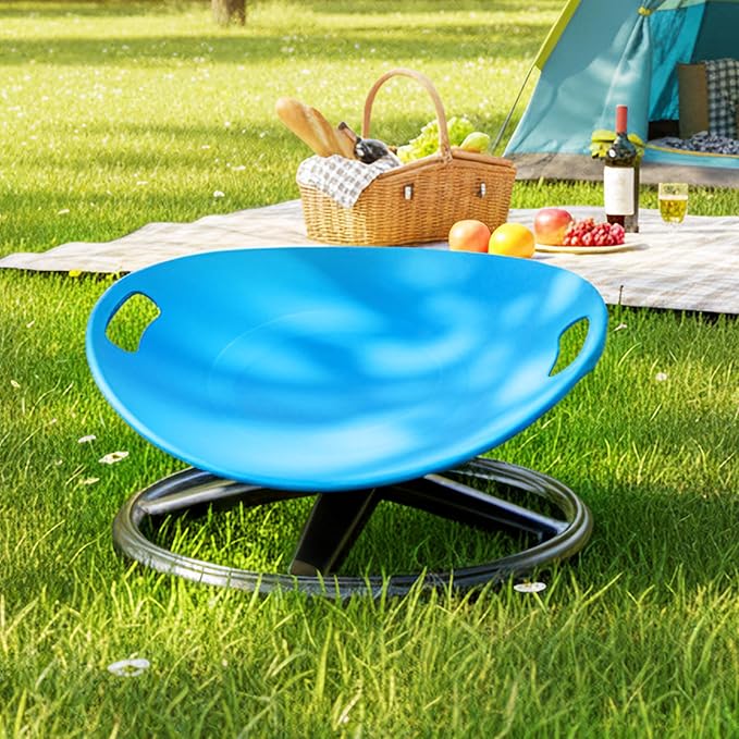 1 Durable Plastic Rotating Sensory Chair - Pilates Stability Chair, Oval Eggshell Design, Upgraded Non-Slip Base, Office Stool, Training And Rehabilitation Equipment, Suitable For Home Use (blue)