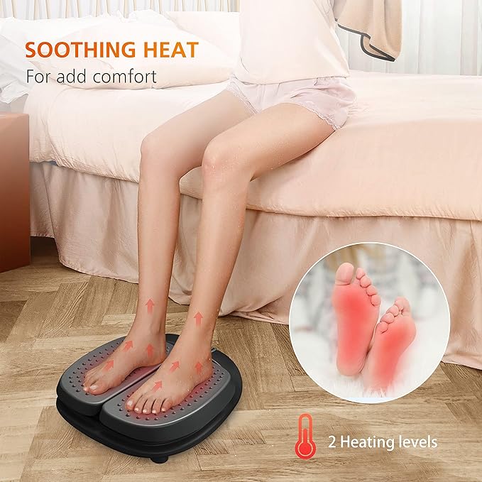 Snailax Foot Massager Machine with Heat,Remote Control, Adjustable Vibration Feet Massager Machine Increased Blood Circulation,Plantar Fasciitis, Stress (Black)