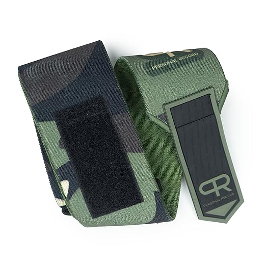 Elbow Wraps for Weightlifting - Heavy Duty Construction, 25% More Elasticity, Reinforced Stitching, Extra Wide Fastener, Easy to Adjust, (Digital Green Camo)