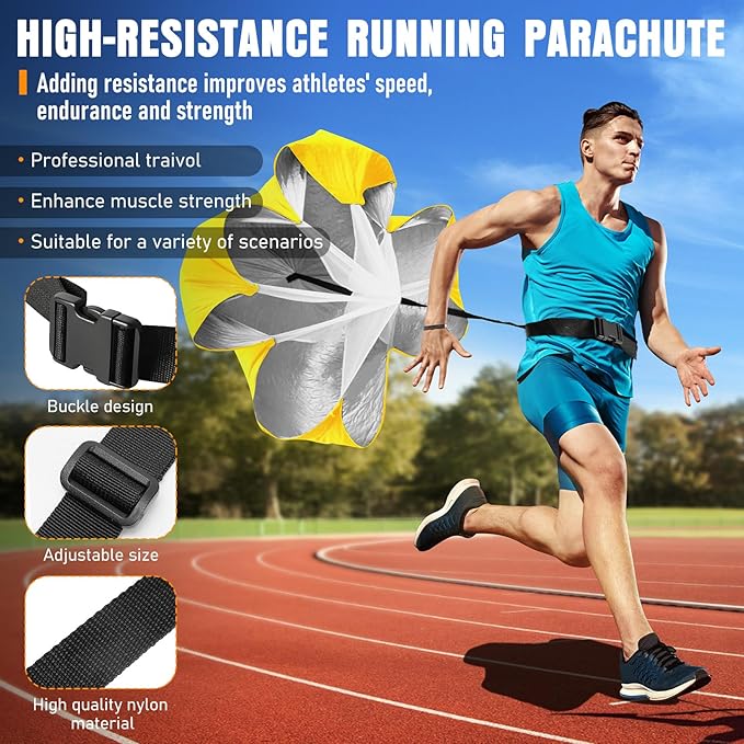 Agility Ladder, Agility Speed Training Equipment Set, 20ft Speed Ladder, 12 Soccer Cones, 4 Hurdles, Jump Rope, Running Parachute, Soccer Football Basketball Training Equipment Accessories