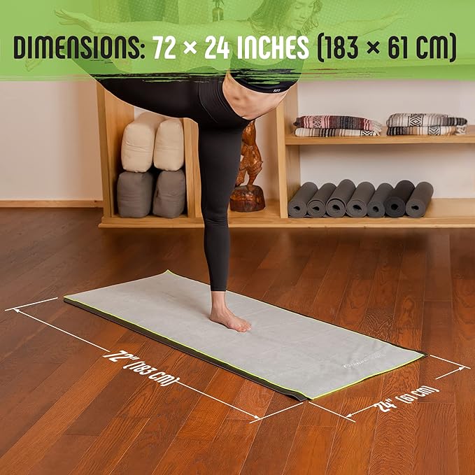 Gradient Fitness Yoga Towel for Yoga Mat, Non Slip Hot Yoga Towel, Manduka Yoga Towel, Hot Yoga Mat Towel, Yoga Mat Cover, Yoga Toes Towel, Washable Yoga Mat, Nonslip Yoga Towel, Microfiber Towels