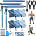 Upgraded Pilates Bar Kit with Resistance Bands Natural Latex for Women & Men, Heavy-Duty Stainless Steel Multifunctional Yoga Pilates Stick for Home Gym Exercise Fitness Equipment Full-Body Workouts