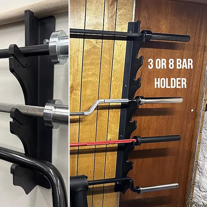 Rep Fitness Gun Rack Barbell Storage - Olympic Bar Storage, 3 Bar or 8 Bar Options