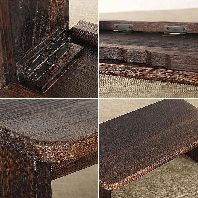 Corrosion Resistant Folding Meditation Bench, Contemporary Prayer Stool with Angled Legs for Extended Practice, for Yoga, Meditations, Prayer, Seiza, Kids