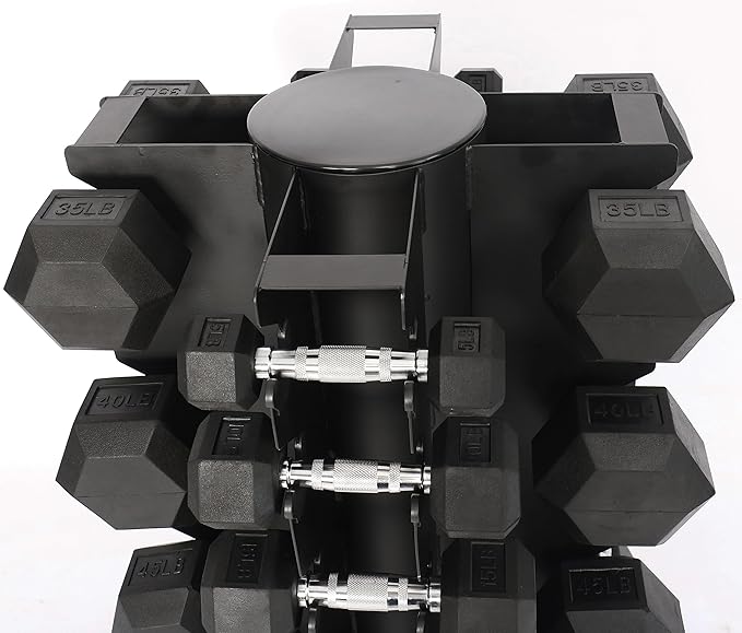 Fitvids A-Frame Dumbbell Weight Rack, Vertical Storage Rack for Dumbbells, Weight Stand Only for Home Gym Space Saver, 4-Tier or 5-Tier Option