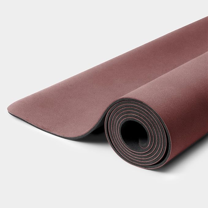 WeGym Yoga Mat, 4mm Cushioned Exercise Mat for Yoga, Pilates, Home Workouts - Anti Slip Polyurethane Suede Yoga Mat with Carrying Strap