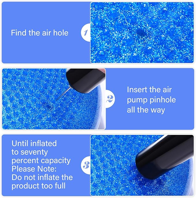 Libima 4 Pcs Glitter Wiggle Seat for Sensory Kids Inflated Wobble Cushion Sensory Seat Flexible Seating for Classroom Elementary, Balance Disc for Kids Adult Office Home