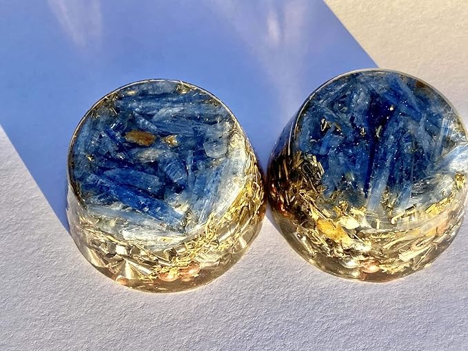 Blue Kyanite Orgone Generator Energy Accumulator 7.83Hz/432Hz/528Hz/Advance Harmonics Many Beautiful Ingredients! (Blue Kyanite)
