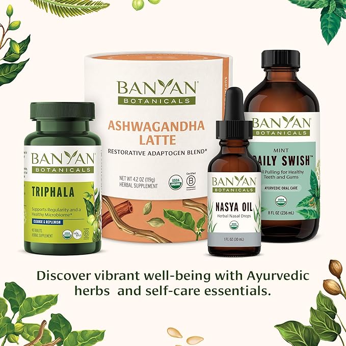 Banyan Botanicals Organic Mahanarayan Oil – Deeply Penetrating Muscle & Joint Recovery Oil – Warming Ayurvedic Massage Oil for Active Mobility & Tissue Resilience – 8 oz – USDA Organic