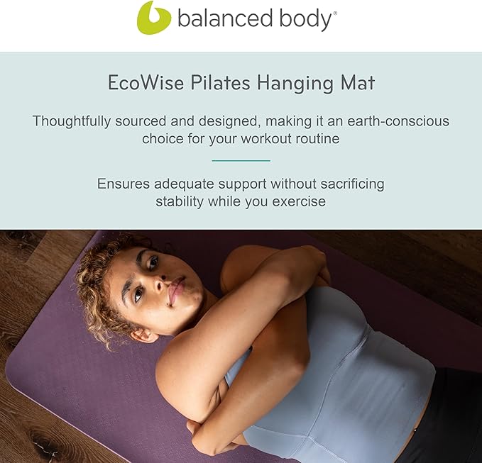 Balanced Body EcoWise Pilates Mat, Yoga and Pilates Equipment for Floor Exercise, Yoga and Pilates Mat for Home Gym or Studio Use