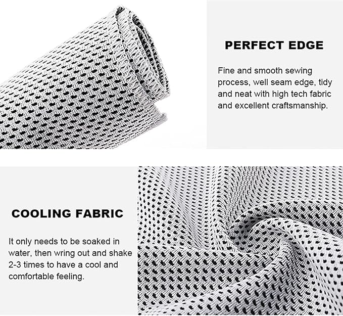 Pack of 20 Cooling Towel 40x12'' Ice Towel for Neck and Face Microfiber Chilly with Bag Breathable Yoga Gym Stay Cool Towels Sweat Rag for Workout Running Camping Pilates Beach, Light Gray