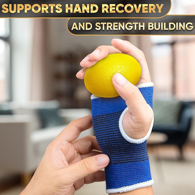 4 Pcs Squeeze Balls for Hand Therapy - 4 Resistance Levels Hand Exercise Balls for Arthritis, Pleasant to Touch & Lightweight - Physical Therapy Ball for Recovery, Stress Relief, Grip Strength, Focus