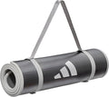 adidas 10mm Extra Thick Training Mat with Carrying Strap and Non-Slip Textured Base - Cushioned Workout Mat for Home Gym, Floor Workouts, and Intense Exercises - Portable and Durable