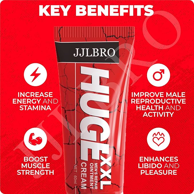 Male Enhancement Cream-Oil for Men, Body Gel for Private Part, Men's Re-Vitalize Enlargement Cream, Enhance Size and Performance – Get Bigger Thicker and Stronger (JJLBRO Huge XXL)