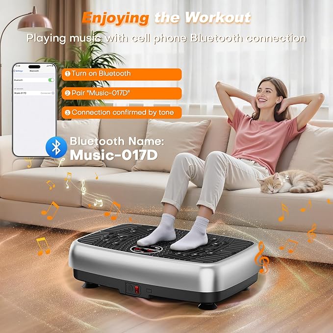 Vibration Plate Exercise Machine, 2026 EvoSpark Dual Motor Vibration Plate for Lymphatic Drainage, 3D & 4D Whole Body Vibration Plates for Weight Loss, Shaker Workout Equipment for Women Men Home