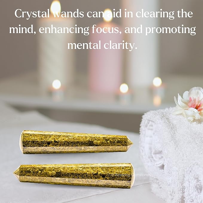 Amazing Gemstone Bronzite Crystal Wand Massage Stick - Pelvic Wand Gua Sha for Adults - Crystals and Healing Stones Massage Wands for Adults Gifts (Pointed)