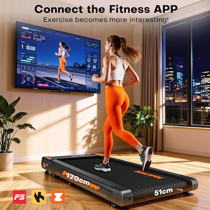 Walking Pad Treadmill with Speaker, 4-in-1 6.2MPH Treadmills for Home with App Compatible, Walking Pad with 10% Incline, LED Display, 2.75HP Brushless Drive, 350 LB Weight Capacity, 12 HIIT Programs