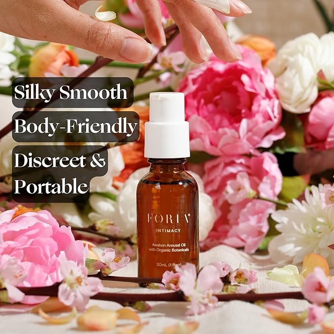 Foria Awaken Oil - Personal Naturally Lubricating Oil - Organic, All-Natural - Safe for Sensitive Skin - 1 Fl Oz