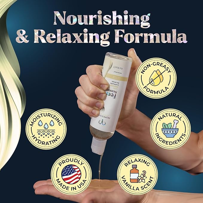 Promescent Massage Oil for Massage Therapy, Massage Oils for Date Night, Premium Body Oil for Men & Women to Relieve Stress & Sore Muscles, Essential Oils for Skin (4 oz) (Vanilla)