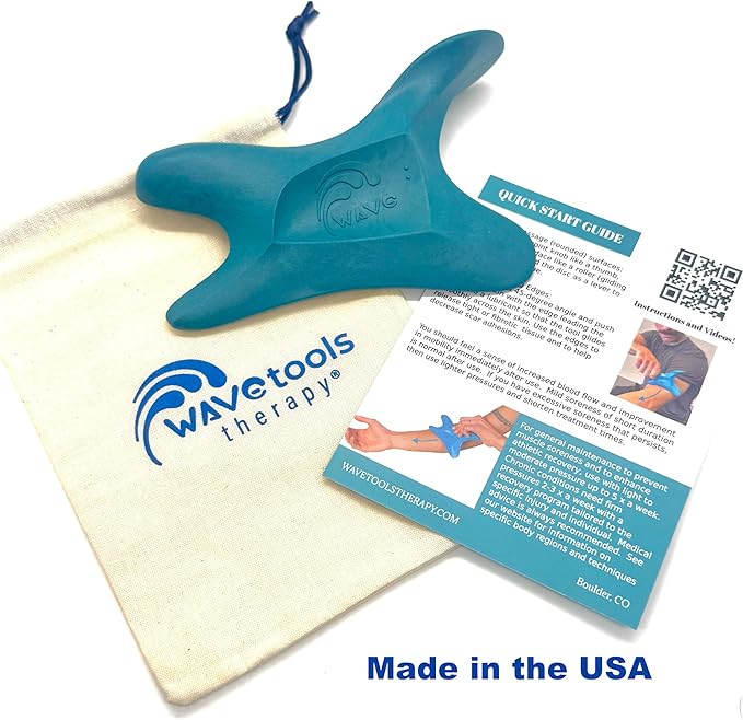 The Wave Tool, The Ultimate Soft Tissue Release Tool. Patented, Ergonomic Scraping and Massage Tool for Trigger Points, fascial Release, Muscle Aches, Pain, tendonitis, Scar Tissue, Athletic Recovery