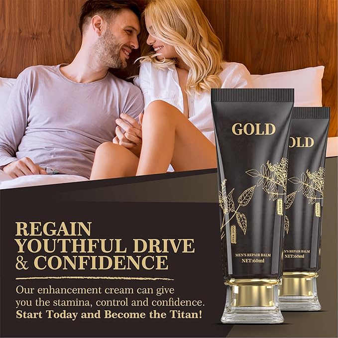 Med3000 Gold ED Dysfunction Topical Cream for Men to Get Hard – Fast-Acting Booster for Men, 2.0 Fl Oz