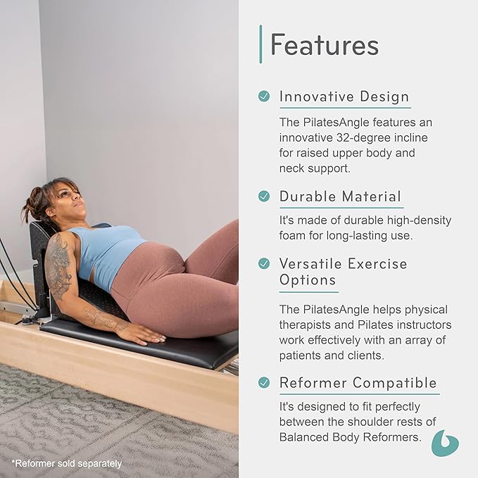 Balanced Body PilatesAngle & Accessories – Reformer Workout Wedge, Resistance Band, and Neck Support for Home Gym & Studio