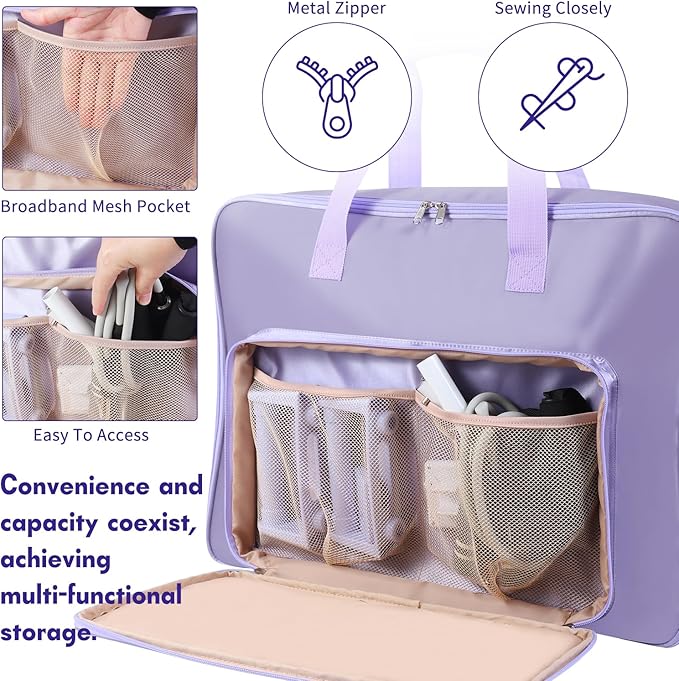 Storage Bag for Pilates Board, Pilates Board Organizer, Shoulder Gym Bags with Multi Pockets Portable Carrying Bag for Gym, Pilates, Yoga, Outdoor Exercise, Home Storage, Daily Use, Bag Only