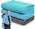 Microfiber Gym Towels for Showering Working Out Quick Dry Negative ions Large Middle Small Sizes Lightweight Gym Towel for Men Women Tennis Sports Towels for Body Hot Yoga Fitness Essentials