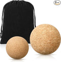TrelaCo Cork Massage Balls Set of 2 for Fascia Release After Exercise Yoga Point Therapy Relax Muscles Relieve Stress Tools
