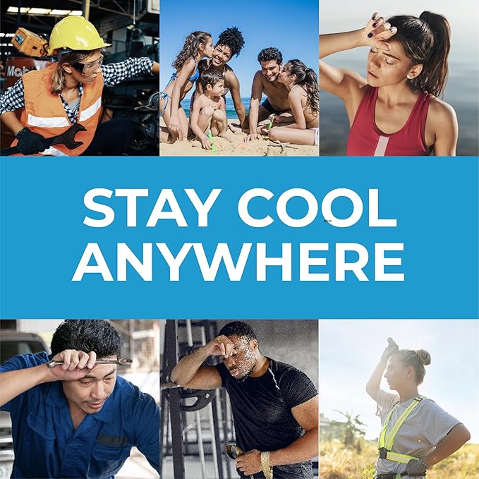 SHAKEitCOOL Original Cooling Towel – Be Cool in Style - Heat Relief, Soft, Lightweight, Sun Protection, Easy Clean - Perfect for Biking, Running, Yoga, Gym, Gardening - Tie Dye