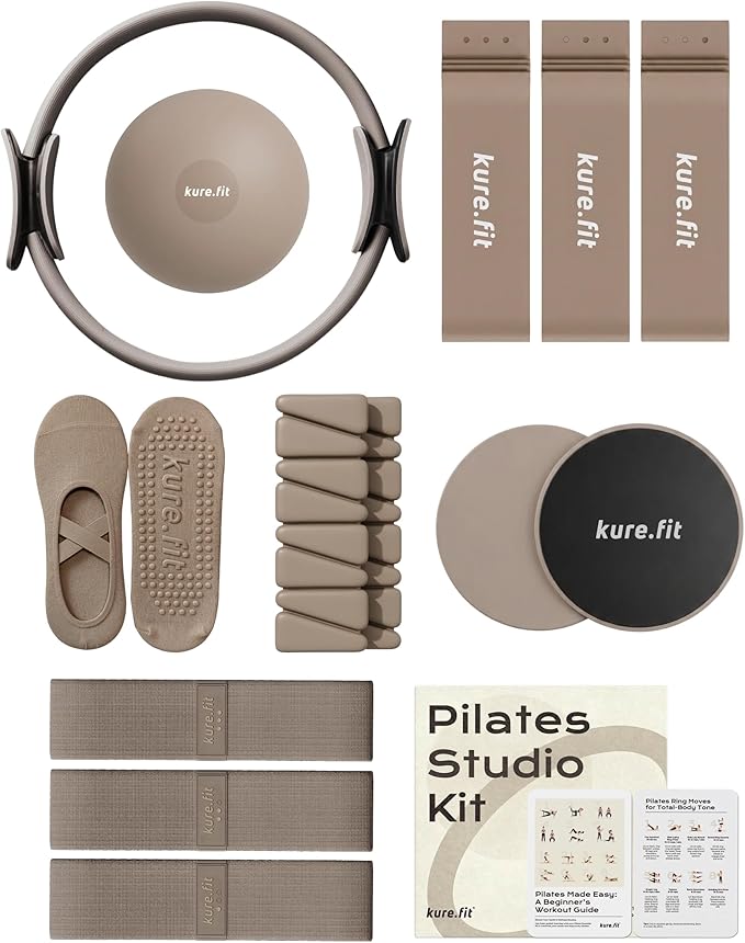 Pilates Kit for Women – Home Pilates Equipment Set with Ring, Ball & Resistance Bands | Pilates Starter Kit with Accessories in Gift Box