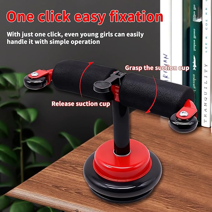 Multifunctional Ab Wheel Roller with Resistance Bands & Knee Pad, Detachable Abdominal Exercise Wheel with Suction Sit-Up Bar for Core Strength Training & Home Gym Workout