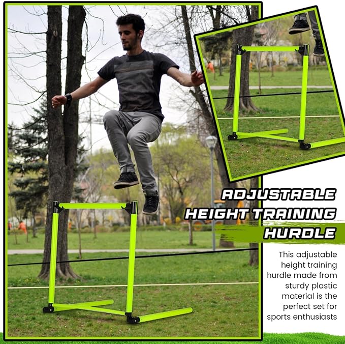 Hurdles Training Equipment Adjustable Height Agility Speed Jumping Equipment for Soccer Basketball Football Detachable 2Pcs