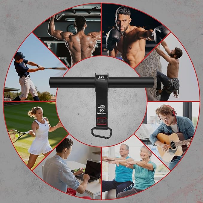 FitBeast Wrist Roller Forearm Trainer, Adjustable Strap Forearm Blaster for Grip Strength & Wrist Workouts