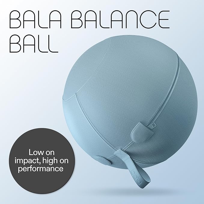 Bala Balance Ball - Exercise Ball Chair for Yoga, Pilates, Barre, Core Strengthening & Physical Therapy - Women's Gym Equipment & Workout Accessories