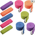 10 Pcs Yoga Strap 8ft Yoga Stretching Exercise Band Stretching Belt with Adjustable Metal D Ring Buckle Loop for Pilates, Dance, Physical Therapy, Gym Workout