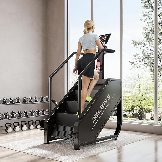 Stair Stepper Machine with LED Screen, 550 LBS Commercial Grade Stairmaster Machine, Stair Climber with 15 Resistance Levels, 24-164 Steps/Minute