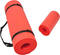 Fitvids All Purpose 1/2-Inch Extra Thick High Density Anti-Tear Exercise Yoga Mat and Knee Pad with Carrying Strap, Multiple Colors