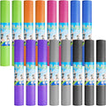24 Pack 3 mm Thick Yoga Mat Bulk, Non Slip Exercise Workout Fitness Pad for Women Men, Gym Home Yoga Pilates, Easy to Clean, Sturdy PVC