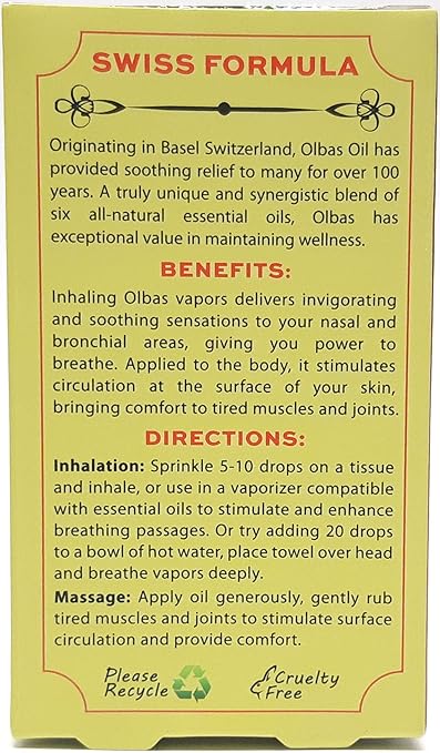 Olbas Therapeutic, Aromatherapy Inhalant and Massage Oil, 0.32 fl ounces. Pack of 4
