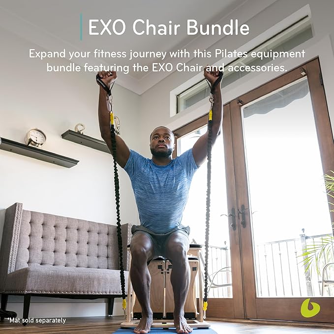 Balanced Body EXO Chair, Pilates Chair Exercise Equipment for Full-Body Workout, Pilates Resistance-Workout Equipment for Home Gym or Studio