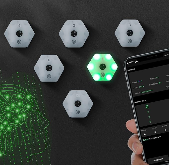 【queling】 ReactionX Reaction Training Light lamp Speed Agility Response Equipment Basketball Boxing fencingPhysical Rehabilitation of Flash Reflex traing System (6)