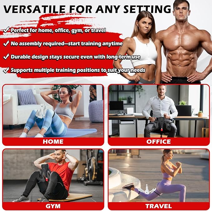 3rd Gen Thigh 0-100 lbs Adjustable Resistance Inner Leg Exercisers with Leg Straps Band Pelvic Floor Kegel Hip Exercise Workout Equipment Pilates Women Men