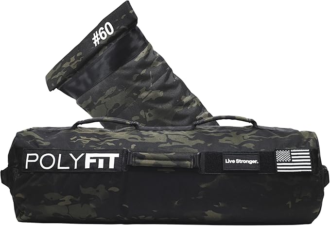 Polyfit Sandbag Pro - Workout Sandbag with Triple Closure Filler Bag and Reinforced Nylon Webbing - Sand Not Included - Multiple Colors & Sizes